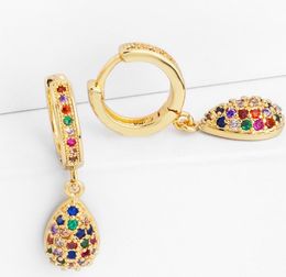 Jewellery Earrings Cubic Zirconia circle gold Colour CZ Crystal Ear Clips No Pierced earrings for women Jewellery has34