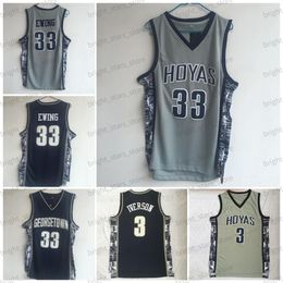 College Basketball Wears 3 Allen Iverson 33 Patrick Ewing Basketball Jersey Georgetown Hoyas NCAA University College Mens Grey Jerseys Stitched Good Quality