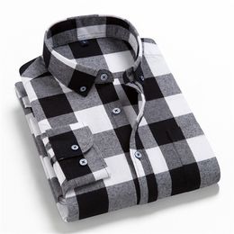 Men's Casual Shirts Man Plaid Shirts Cotton Chemise Male Blouses Casual Long Sleeve Formal Business Shirt Men's Clothing 220908