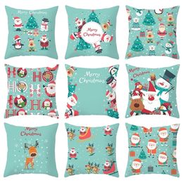 Other Event Party Supplies Christmas Toy Santa Claus Cushion Cover Merry Decorations For Home Ornament Table Decor Xmas Gif 220908