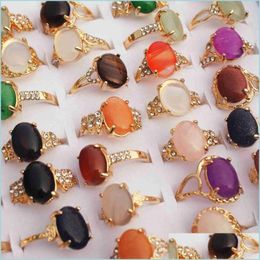 Band Rings Natural Band Gem Stone Rings For Women Men Mix Bohemian Style Bk Jewellery Wholesale Drop Delivery 2021 Sexyhanz Dhcsd