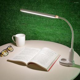 Table Lamps Stepless Dimmable Touch Bedside Eye Protection Night Lights LED Desk Lamp Office Bright Rechargeable Battery