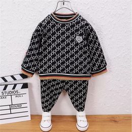 2022 Autumn New Children's Sets Fashion Kids Clothes Boy and girls Cotton sweater Pants tow piece suit Children Girl Clothing casual Outfits