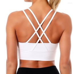 Yoga Outfit Hamidou Nylon Top Women Bra Sexy Woman Breathable Underwear Girl Fitness Sports For Gym Beauty Back