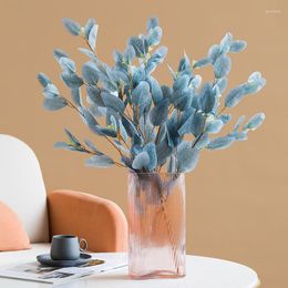 Decorative Flowers Eucalyptus Artificial Bouquet Of Leaves Fake Flower Decoration Living Room Dining Table Dried Floral Ornaments