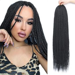 Senegalese Twist Hair 18/22 Inch Ombre Braids Pre Looped 30 Strands/Pack Hot Water Setting for Black Women LS23