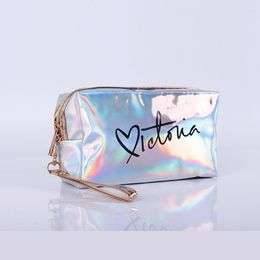 Cosmetic Bags Waterproof Laser Deisgn Women Jelly Make Up Bag PVC Pouch Wash Toiletry Travel Organiser Case Mujer Bolsas