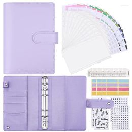 Gift Wrap Cash Envelopes For Budgeting 34Pcs A6 Budget Binder Wallet With Saving Purple