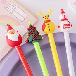 UPS Party Favour Creative Christmas Tree Yellow Reindeer Cartoon Gel Pen Student Stationery Child Gifts Prizes For Guests