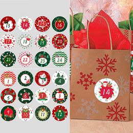 Gift Wrap 35mm Merry Christmas DIY Handmade Sticker Package Thank You Label Sealing Stickers Party Festive Decor Supplilies Children Adult