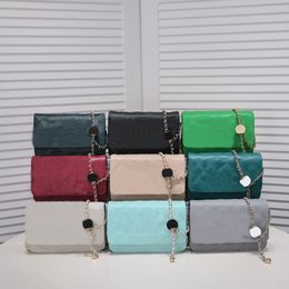 дизайнерская сумка популярная кожаная классическая женская сумка через плечо многоцветная цепочка 6 ААА качество м3х814