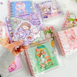 Transparent Pvc Binder Diary Notebook A7 90 Sheets Scrapbook Refill Paper Journal Agenda Planner Stationery