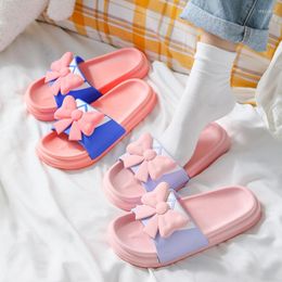 Slippers Summer Women's Bow Princess Style Outdoor Home Sandals Wear Antiskid Deodorant Wholesale