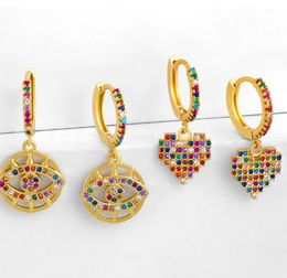 Jewelry Earrings Cubic Zirconia heart eye tree gold color CZ Crystal Ear Clips No Pierced earrings for women Jewellery ws35h