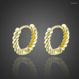 Hoop Earrings Gold Accessories C Shaped Twist Dainty Ear Buckle Women Statement 2022Hoop & Huggie