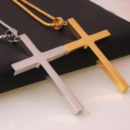 Pendant Necklaces Praying Hands Cross Necklace Silver/Gold Color Stainless Steel Prayer Jesus Chains & Pendants For Men Jewelry Gift