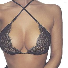 Camisoles & Tanks Feitong Summer Womens Sexy Bustier Crop Tank Tops Women Strappy Hollow Translucent Underwear Sheer Lace Bra Lingerie