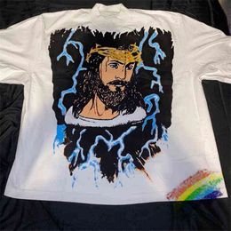 Men's T-Shirts Oversized Jesus Is King Lightning T Shirt Men Women 1 1 High Quality Chicago Limited T-shirt Top Tees T220909