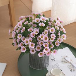 Decorative Flowers Simulation Chamomile Bouquet Wedding Home Decoration Artificial Daisy Fake Flower Table Pography Props