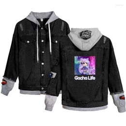 Men's Hoodies Men's & Sweatshirts Creative Novelty Men/women Hooded Denim Single-Breasted Gacha Life Hoodie Boys/girls Streetwear Anime