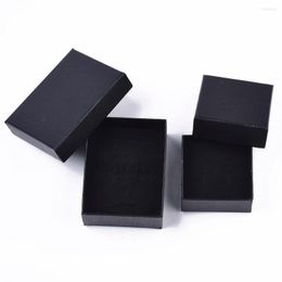 Jewellery Pouches Cardboard Gift Box Necklace Ring Earring With Sponge Rectangle Square Organiser Storage Packaging Container