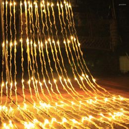 Strings 6X3/3X6M Waterfall Fairy Light Window Curtain String Outdoor For Wedding Party Wall Backdrop Decor