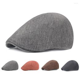 Berets Summer Men Women Casual Beret Hat Fashion Solid Colour Flat Cap Sboy Style Gatsby Adjustable Breathable Mesh Caps