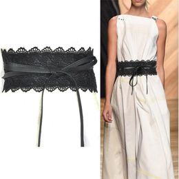 Belts Fashion Women Casual Belt Soft Lace Bowknot Body Shaping Bands Wide All Match Dress Waist For Sale