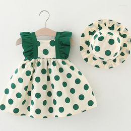-Robes de fille Summer Toddler Girls Clothes Costumes Baby Beach Migne Ruffles Sands Coton Born Princess Robe Bowknot Sac ￠ bandouli￨re