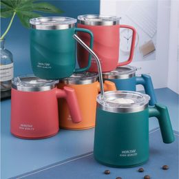 Mugs 350ml Portable Coffee Cup Stainless Steel Thermal Mug With Lid Water Milk Home Leakproof Beautiful Tea Cups Cold Drink Tumbler