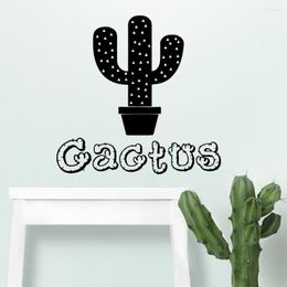 Wall Stickers Colourful Cactus Sticker Removable Mural Poster Decor For Kids Room Living Decoration Wallpaper Decal