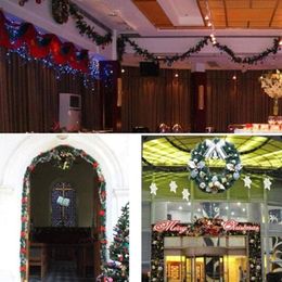 Christmas Decorations 5 5m Garland Green Rattan Wreath Decor Home Xmas Party Artificial Tree Banner Hanging Ornament 220914