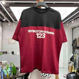Men's T-Shirts RRR123 Mesh T-shirt Breathable Quick-drying Patchwork Men Sportswear T-shirt T220909