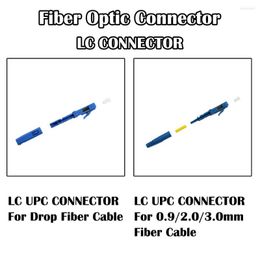 Fibre Optic Equipment 5 Pieces LC UPC Fast Connector Drop Cable Or Indoor Usage FTTH SM Single Mode Ethernet Networking