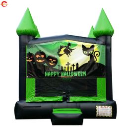 Free Delivery Advertising Inflatables outdoor activities Halloween Bounce House orange pumpkin ghost theme air bouncer jumper for kids