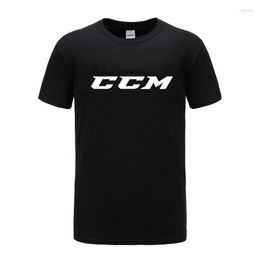 Men's T Shirts Men's CCM Shirt Men Solid Color T-shirt Simple Style Male Casual Tshirt Short Sleeve O Neck Plus Size