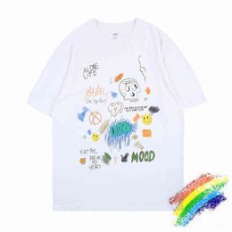 Men's T-Shirts T-shirts Men Women Hand drawn graffiti High Quality T shirts Kids See Ghost Tee Vintage Tops T220909