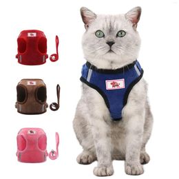 Dog Collars Pet Reflective Comfortable Chest Strap Breathable Traction Rope Walking Vest Safety Vehicular Lead