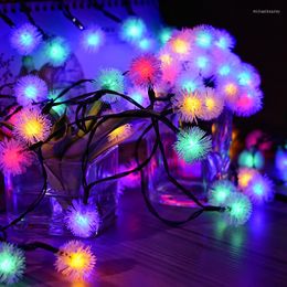 Strings Solar Power LED Ball Fairy Christmas Lights String Outdoor Twinkle Waterproof Festoon Year's Garland Garden Home Decoration