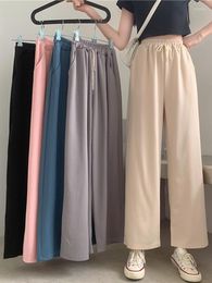 Women's Pants Women's & Capris JMPRS Wide Leg Summer Women Black Lace-up Korean Style Loose High Waists Female Trousers Streetwear