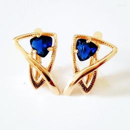 Dangle Earrings High Quality Fashion 585 Rose Gold Colour Jewellery Heart Shaped Design Cubic Zircon Women Drop