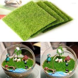 Decorative Flowers Miniature Artificial Grass Lawn Turf Mat DIY Micro Landscaping Ornament Mini Fairy Garden Simulation Plants Decoration