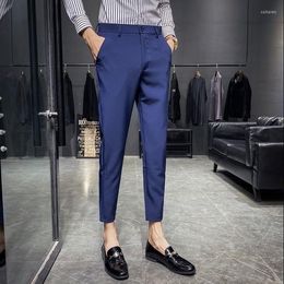 Men's Suits Spring Autumn 2022 Men Suit Pants Korean Casual Long Streetwear High Quality Solid Dress Pant Male T268