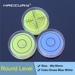 10pcs/lot HACCURY Level Measurement Instrument High Precision Spirit Level for Audio Equipment Round burbuja nivel 40x10mm