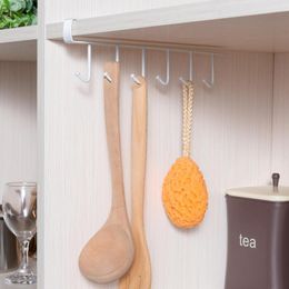 Hooks Six Hook Storage Rack Iron Cabinet Non-Perforated Hanger Wardrobes Row Wardrobe Kitchen Multifunction