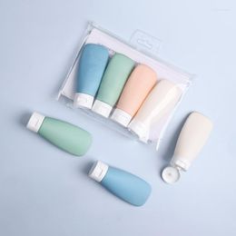 Storage Bottles 3/4PCS Travel Sub-Bottling Set Shampoo Body Wash Face Milk Lotion Empty Bottle 60ml Cosmetic Squeeze Tube Refillable