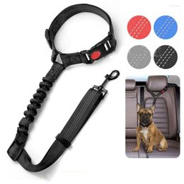 Dog Collars 1Pc Backseat Tow Rope Fixed Car RopeDog Seat Belt Pet Safety Ring Buffer Supplies