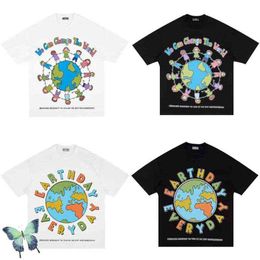 Men's T-Shirts T-shirt Anak-anak Stand By Circle Kita Dapat Mengubah Pasar Dunia Kain Berat Kualitas Baik Atasan Kaus Musim Panas untuk Pria T220909