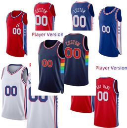 Custom Authentic Stitched Player Version New 2023 Basketball Jerseys 1 JamesHarden 21 JoelEmbiid 0 TyreseMaxey 7IsaiahJoe 22 MatisseThybulle Jersey
