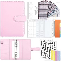 Gift Wrap 28Pc Budget Binder Set A6 Ring Notebook With Clear Cash Envelopes For Budgeting & Saving Money Travel Diary